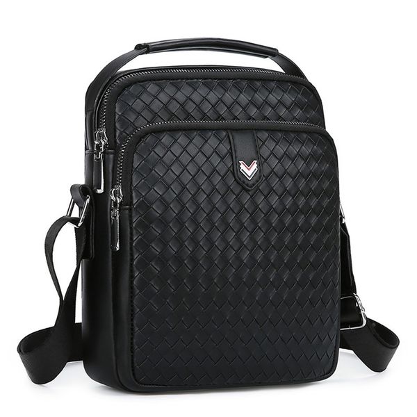 MSB-2030, Braided series Men PU Shoulder Bag