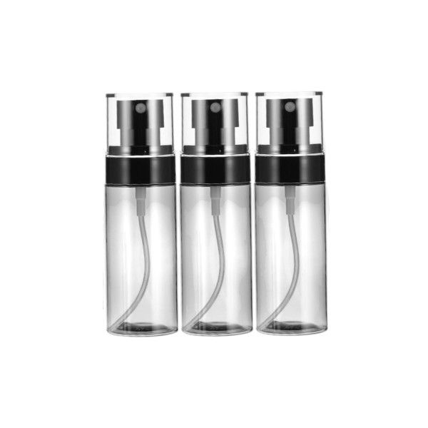 3 Pack - Portable 60ml Refillable Spray Bottles - Black Transparent