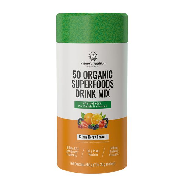 Natures Nutrition Super Greens &amp; Reds with Protein - Citrus Berry
