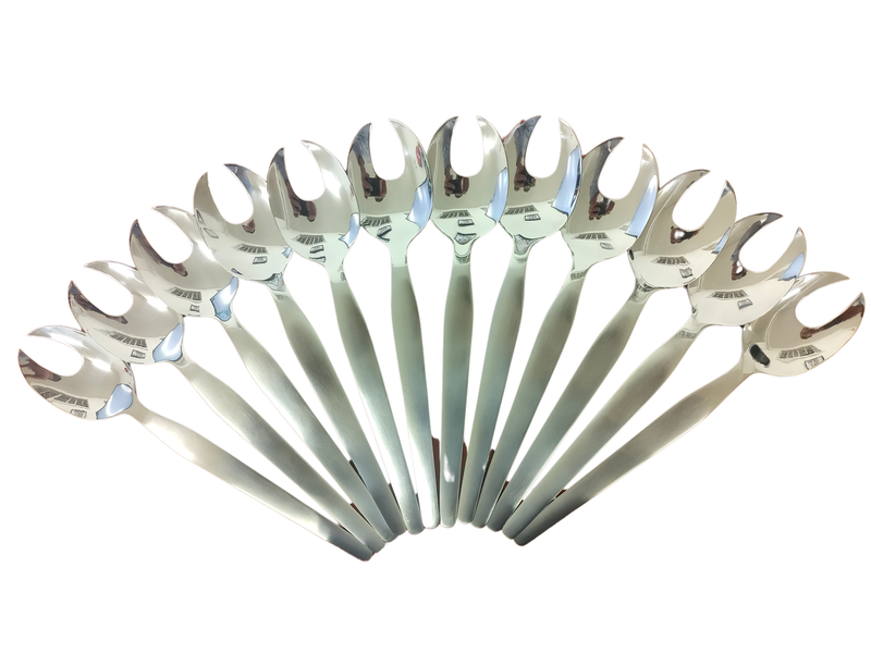 Salad Serving Forks - Set of 12 - Stainless Steel Salad Servers - Eloff