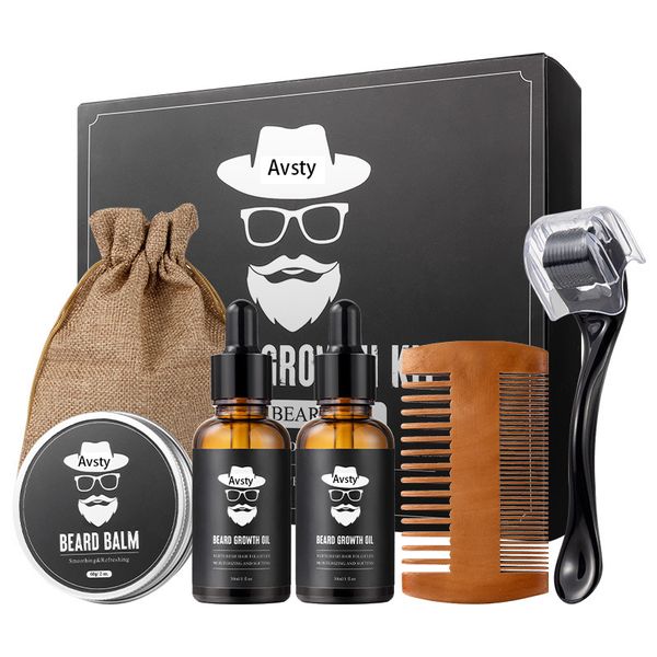 Beard Growth Kit, Beard Kit W/Beard Growth Oil (2 Bottles)