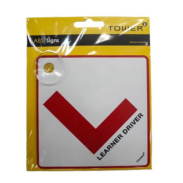 Tower ABS Sign with Suction Cup - Learner Driver