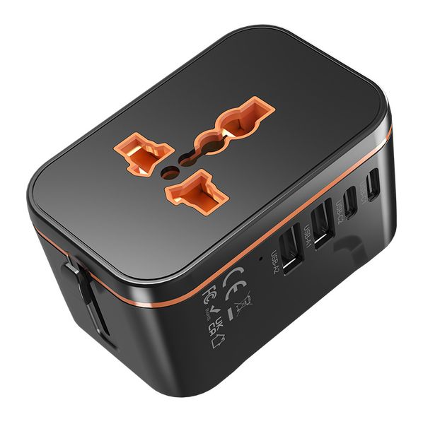 Universal Travel Adapter with 2 USB &amp; 2 Type-C Ports - 3.4a