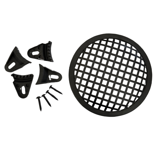 SiRCONY 12 inch speaker grill (metal) + 4 brackets &amp; screws for speaker box