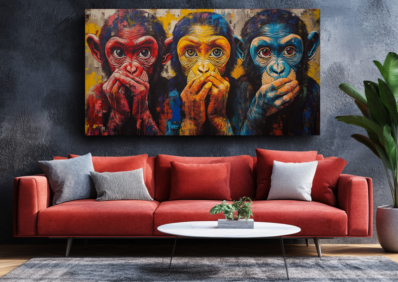 Canvas Wall Art - Colorful Expression of Silence - BX0321