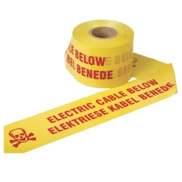Waco - Danger Tape / Electric (75mm x 150mm x 500m) - Red/Yellow