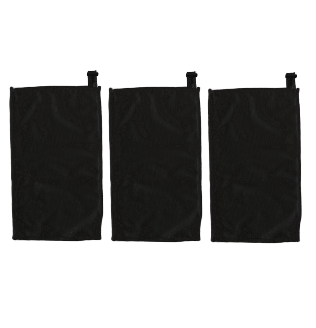 Golf Towels 500mm x 300mm Microfiber 3's Black Shop Today