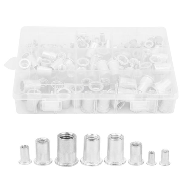300Pieces Aluminum Rivet Nuts (6-32 to M8)