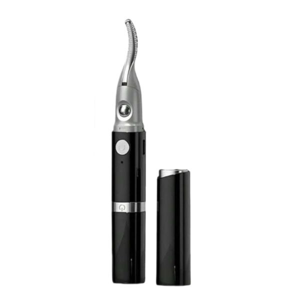 2-In-1 Heated Eyelash Curler &amp; Shaper Comb - Black