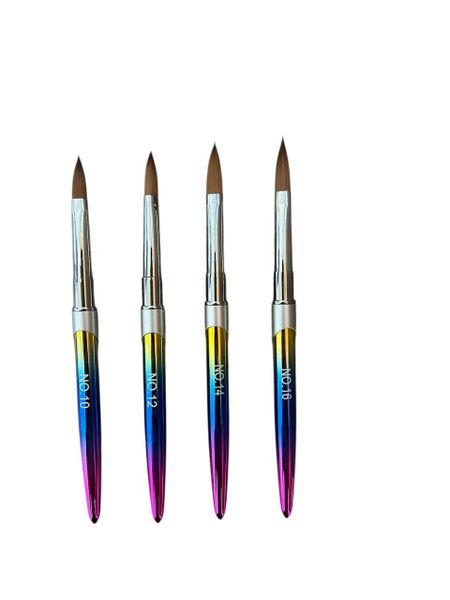 Everlead 4 piece Acrylic nail brush set - size 10/12/14/16