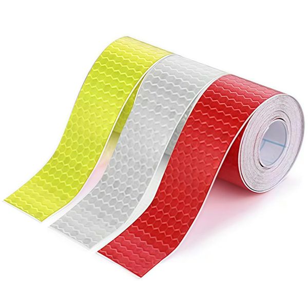 QYNIAL 3 Rolls High-Visibility Reflective Tape, Waterproof Safety Stickers