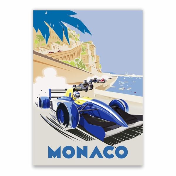 Monaco F1 Vintage Poster - A1