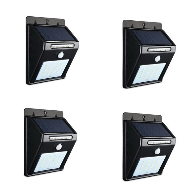 4 Pcs Solar LED Light Wall Mount F0-TA003