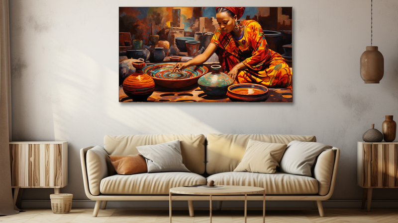 Canvas Wall Art - Pottery Rhythms Abstract - HD0115