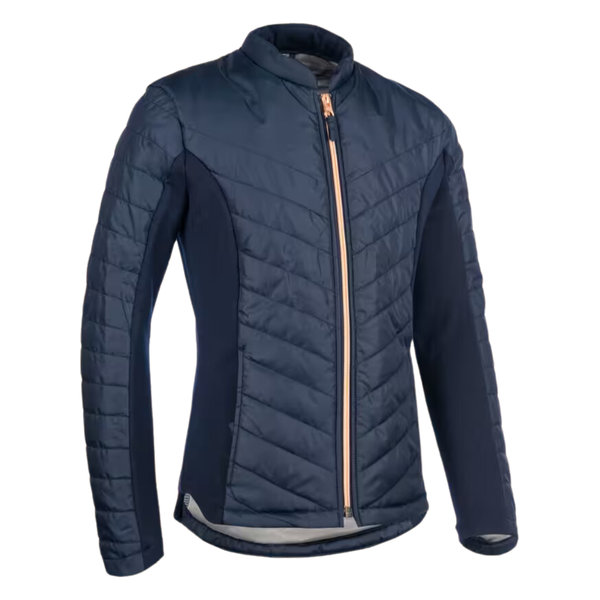 Fouganza Kids' Horse Riding Jacket 500 - Navy/Rose Gold Zip