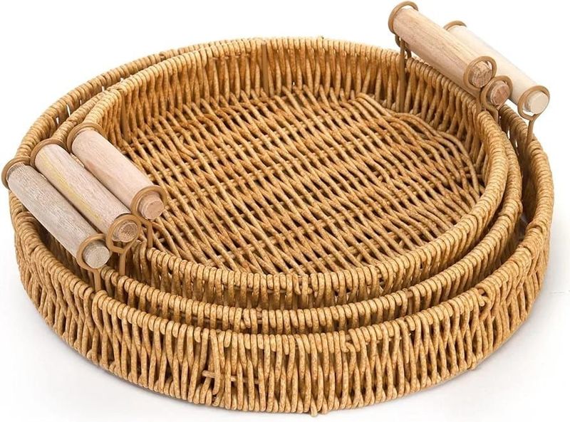 Wood Serving Tray - 3 Piece