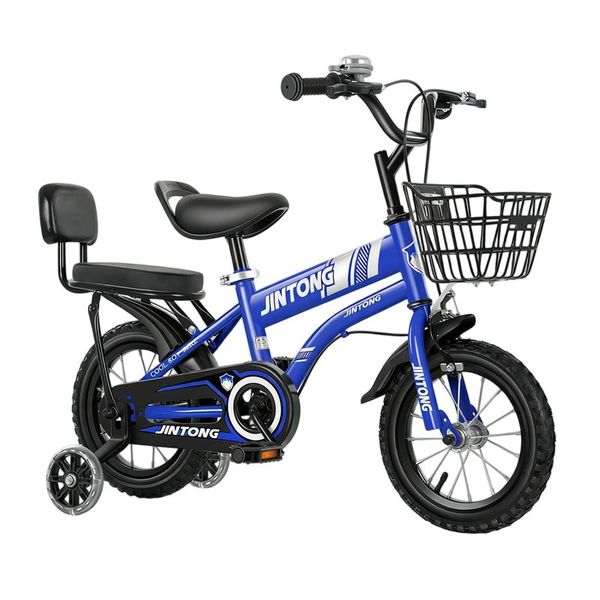 16-Inch Kids Bicycle with Flashing Training Wheels &amp; Backrest Seat