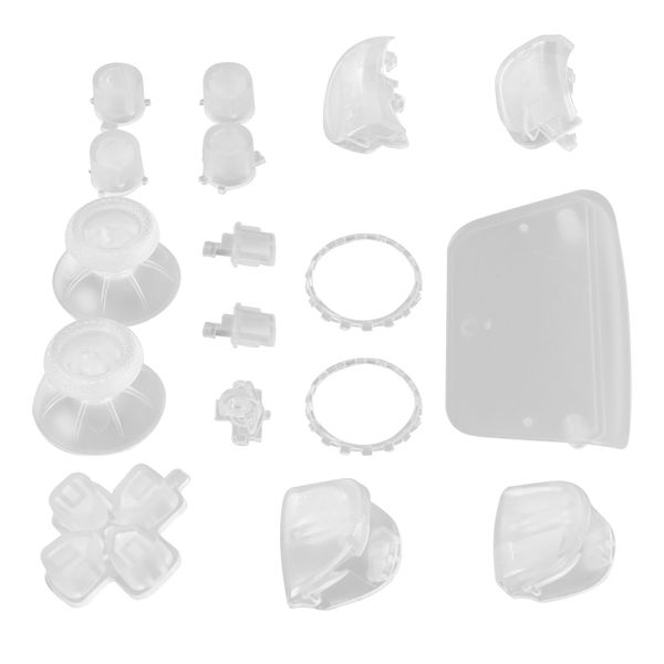 L2/R2 Button Set Transparent White Compatible with PS5