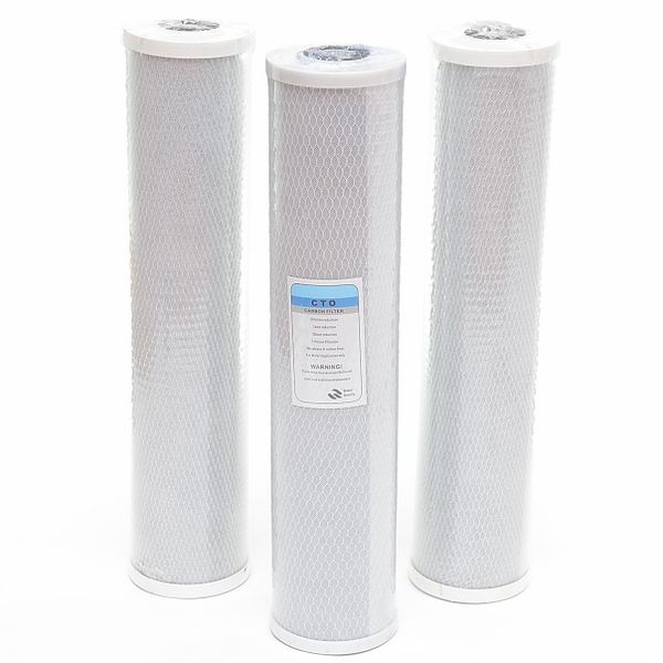 20 inch Big Blue Carbon Block Water Filter Replacement Cartridge (3-Pack