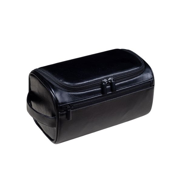 Personalized Minimalist Travel Water-resistant Leather Toiletry Bag for Men