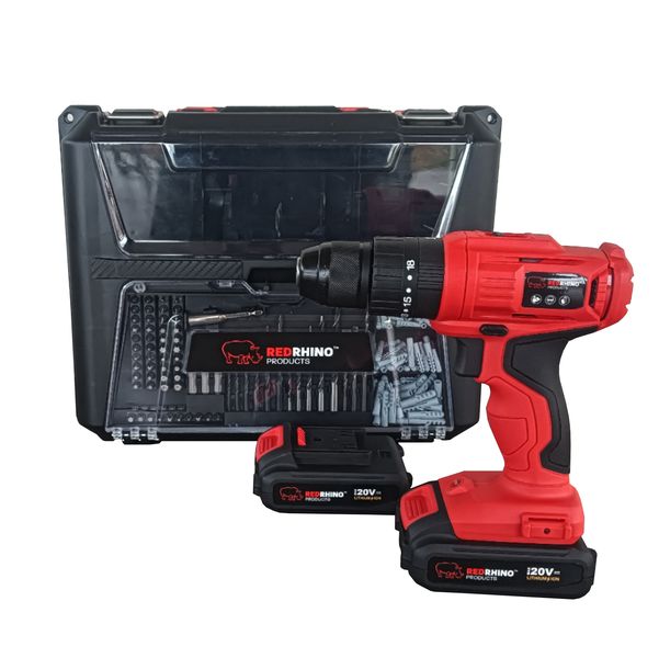 Red Rhino - 20V Impact Drill - 180+ Accessories