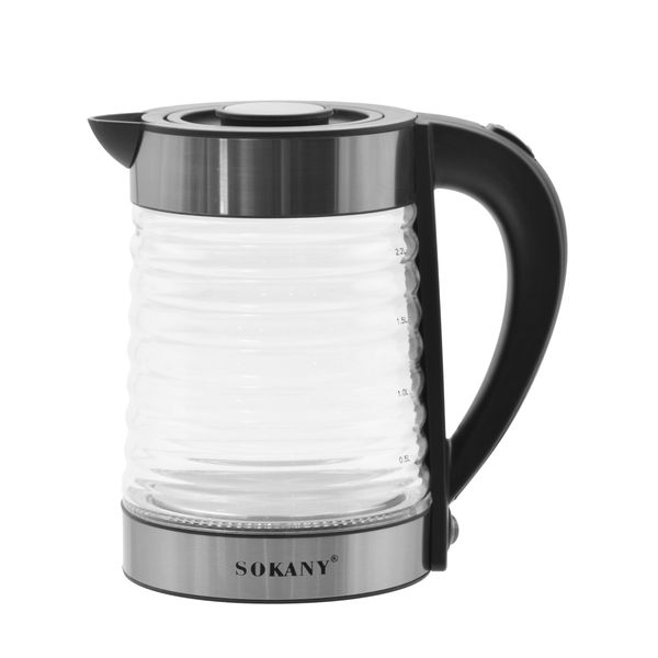 Sokany Glass Kettle 1500W Auto Shut-Off 2.2L