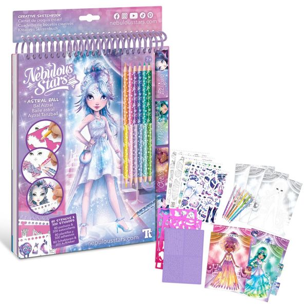 Nebulous Stars Astral Ball Fashion Sketchbook - Design Kit