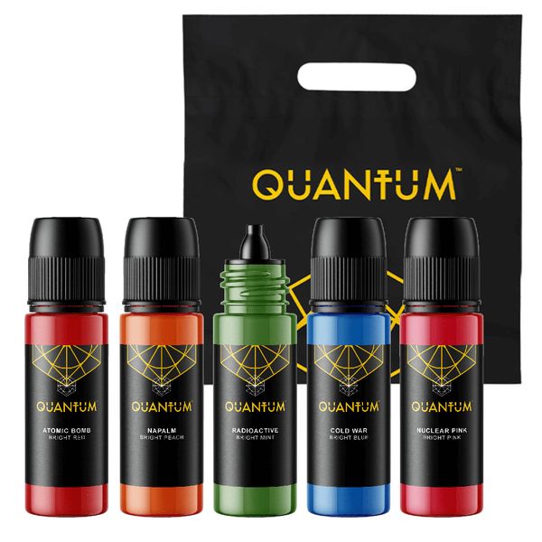 Quantum Premium PRO Tattoo Ink (Made in USA) - Fusion Colour Set (5 x 30ml)