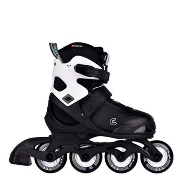 Micro Joy Kids Adjustable Inline Skates - Black/White