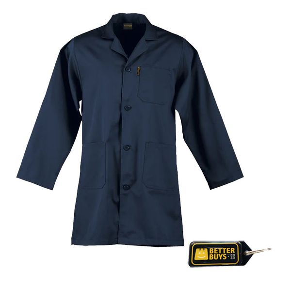 Dust Coat Polycotton Protective 3 Pocket Button Down Coat &amp; Gel Key Holder