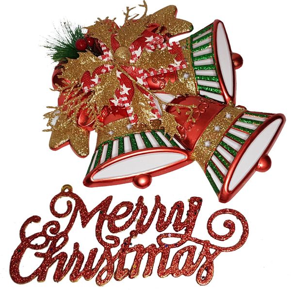 Christmas Decoration Jingle Bell Arrangement with Merry Christmas Wording