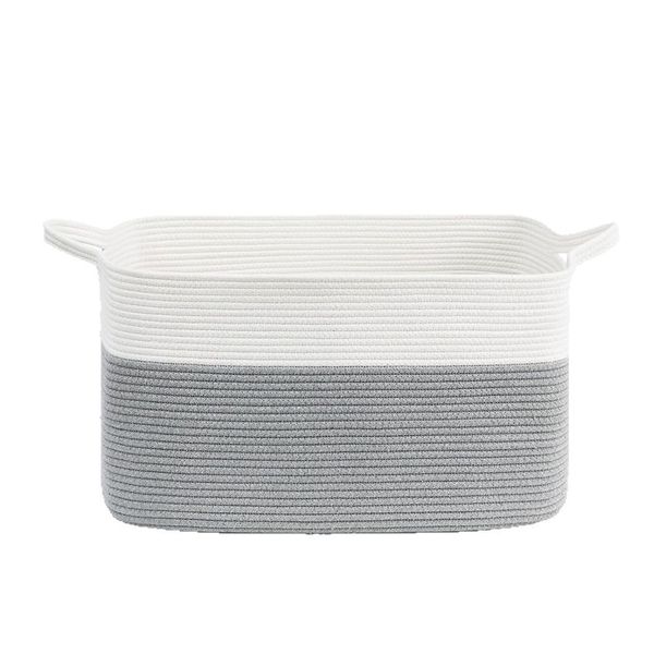 High Quality Cotton Rope Diaper Basket with Handle Storage Basket