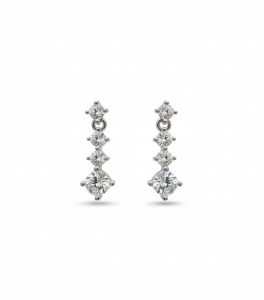 Dangle Earrings for Women, Silver Short Long Drop