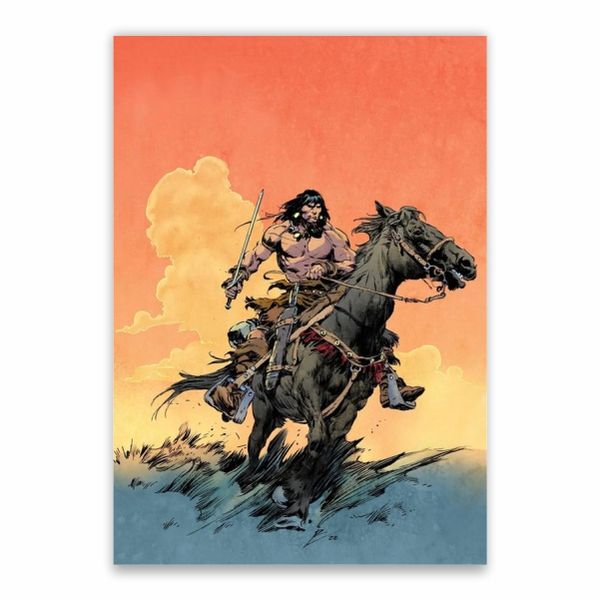 Conan Cartoon Horseback Poster - A1