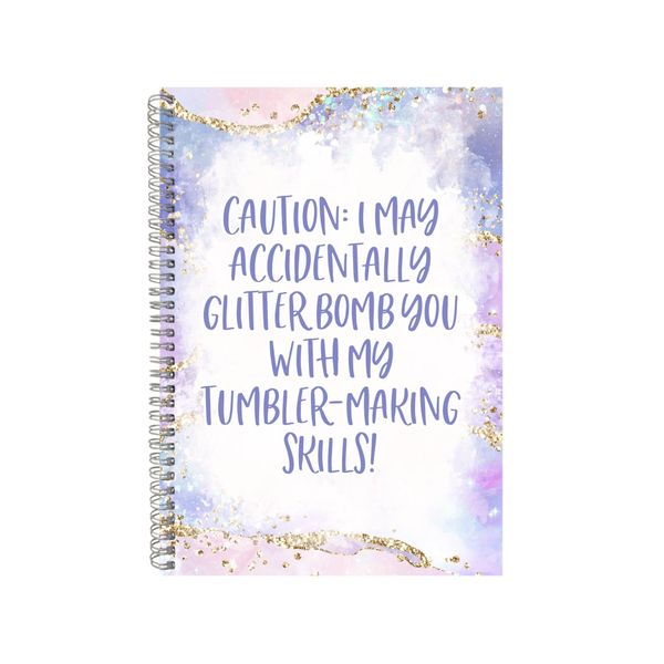 Caution Glitter Bomb You 2 Notebook Crafting Gift Idea A4 Notepad Pad 85