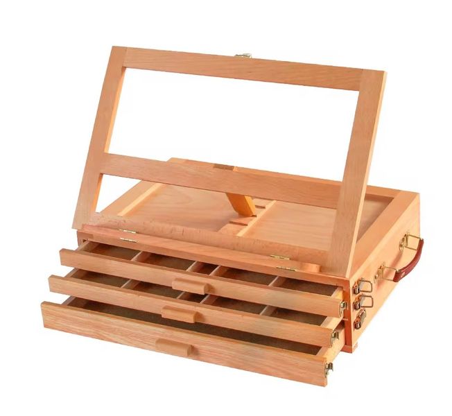 Paper Lion Beech Wood 3-Drawer Angel Adjustable Desktop Easel