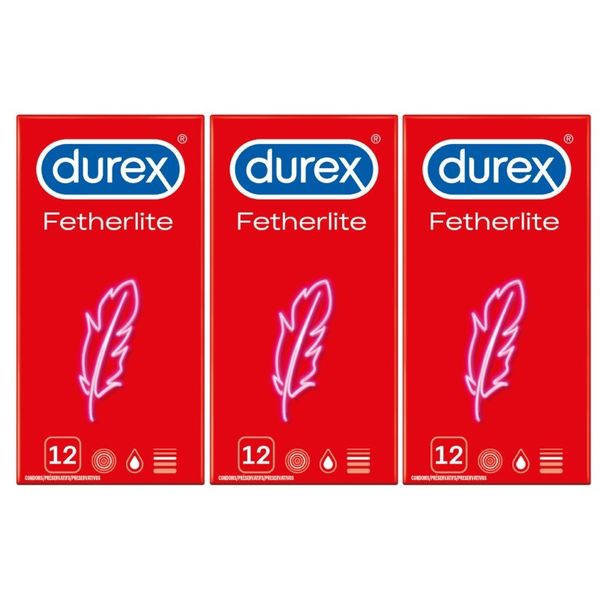 Durex Fetherlite Condoms 12 Pack x3