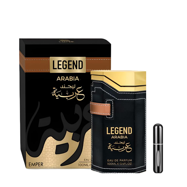 Legend Arabia by Emper EDP - 100ml + Refillable Decant with Perfume