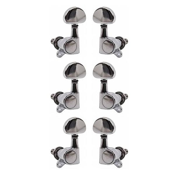 Alice Chrome-Plated Single Acoustic / Electric Guitar Machine Head Set