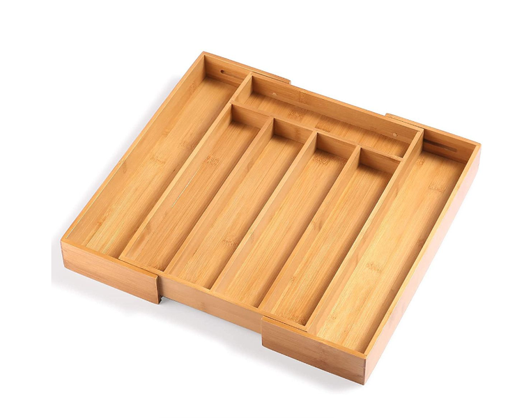 Bamboo Expandable Drawer Organizer for Kitchen/Room/Office