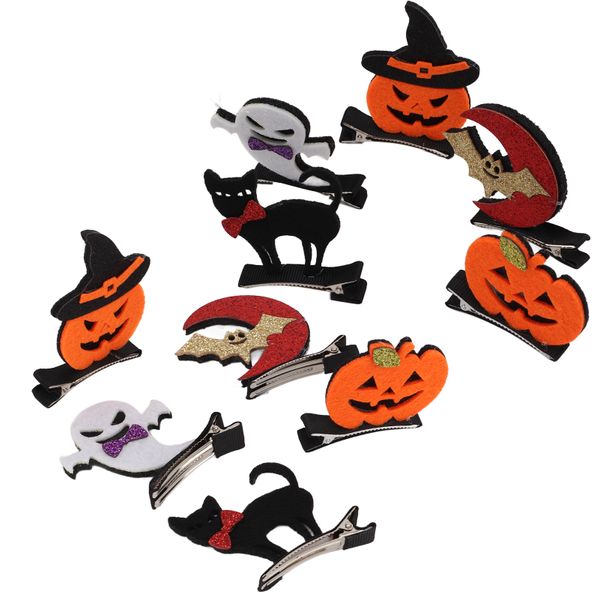 Cute Bat Cat Pumpkin Hair Clips for Halloween Party