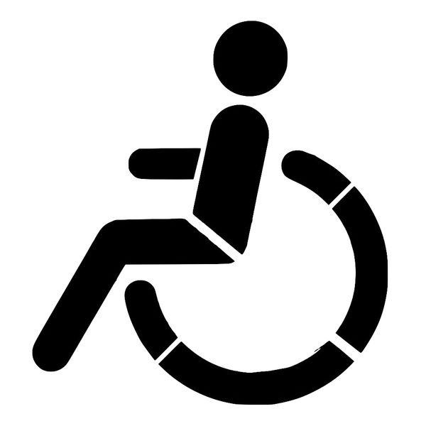 DIY &amp; Safety Wheelchair Sign Stencil Reusable Plastic Template (80cm)