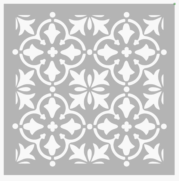 Beautiful Large Tile Flower Stencil (60cm)