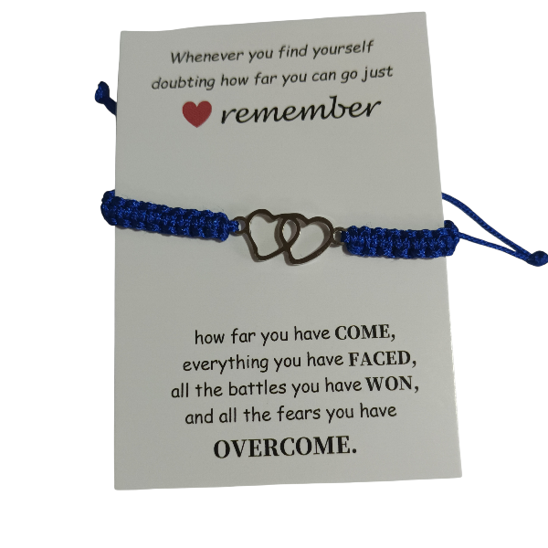 Double Heart Macramé Bracelet