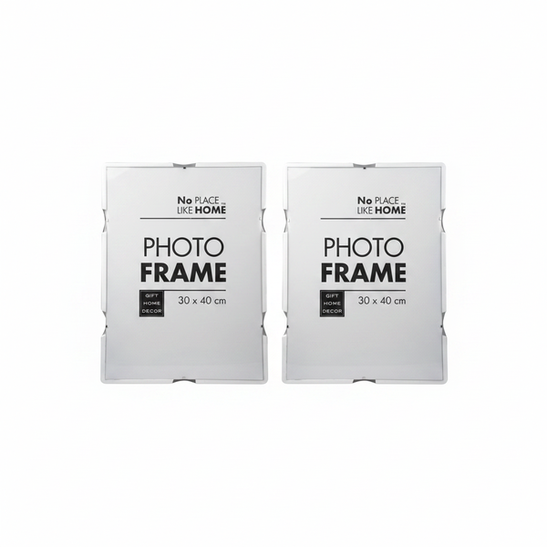 No Place Like Home Glass Clip Photo Frame 30x40cm - Wall Display - 2 Pack