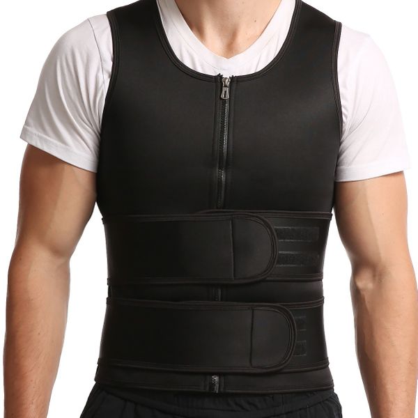 Men's Neoprene Waist Trainer Vest, Body Shaping Corset for Fitness Workout