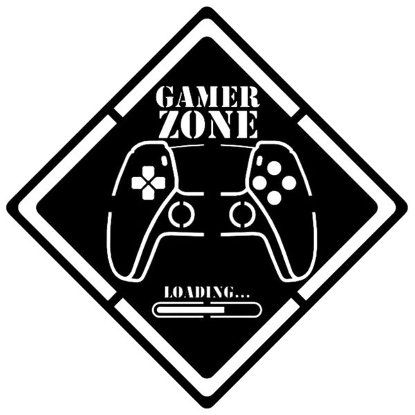 Gamer Zone steel metal door sign wall art