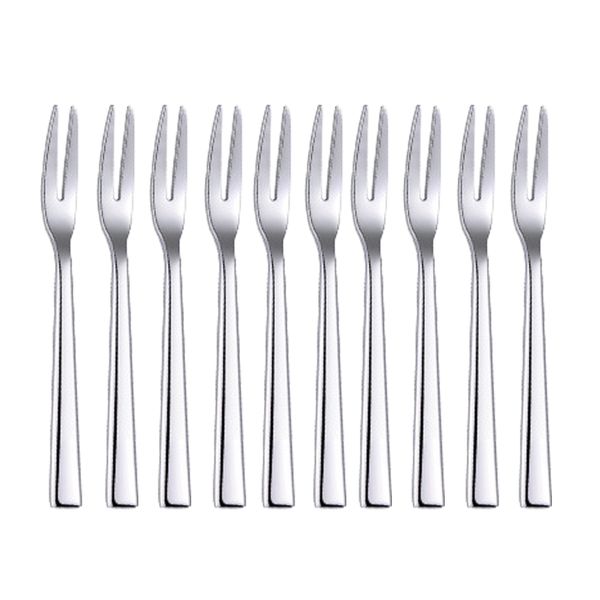 304 Stainless Steel Cocktail Dessert Fork Cake Fruit Forks Set - 10 Piece