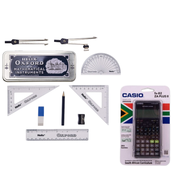 Mathematics Essentials - CasioFX-82ZA PLUS II Calculator and Math Set 11pc