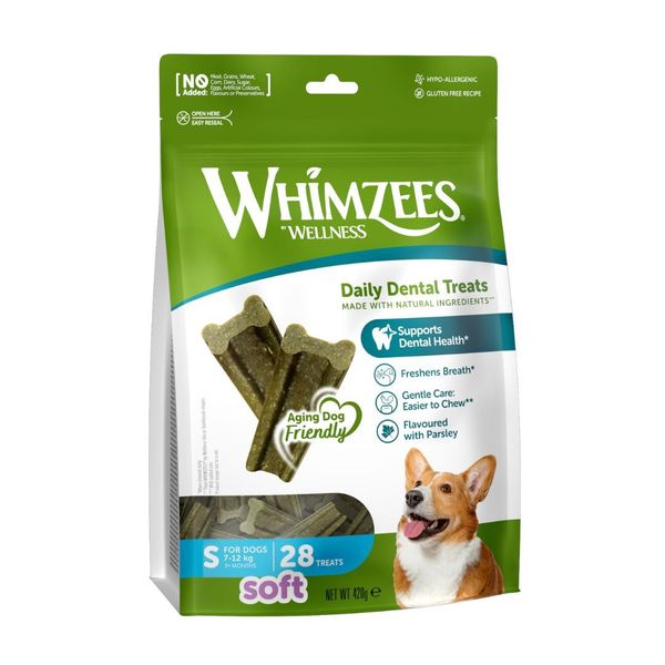 Whimzees Soft Small - 28 Pieces Value Bag